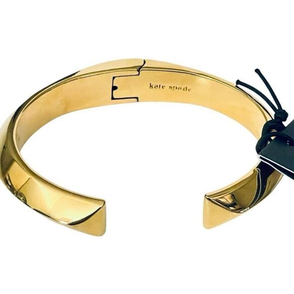 NWT Gorgeous!! Kate Spade New York Raise the Bar Cuff Gold Polished Bracelet - Picture 10 of 14
